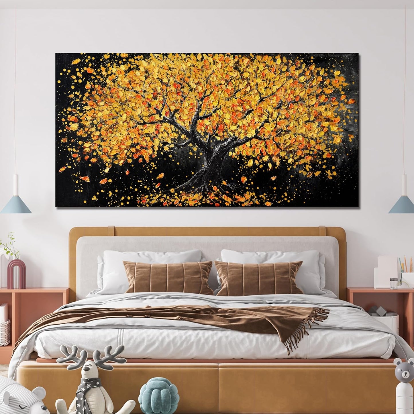 Canvas Wall Art Decor Artwork for Walls Black and Gold Wall Art Decor Tree of Life Wall Art Pictures for Living Room Tree Wall Art Modern Wall Art Prints Art Work for Home Office Wall Decor 20" X 40"