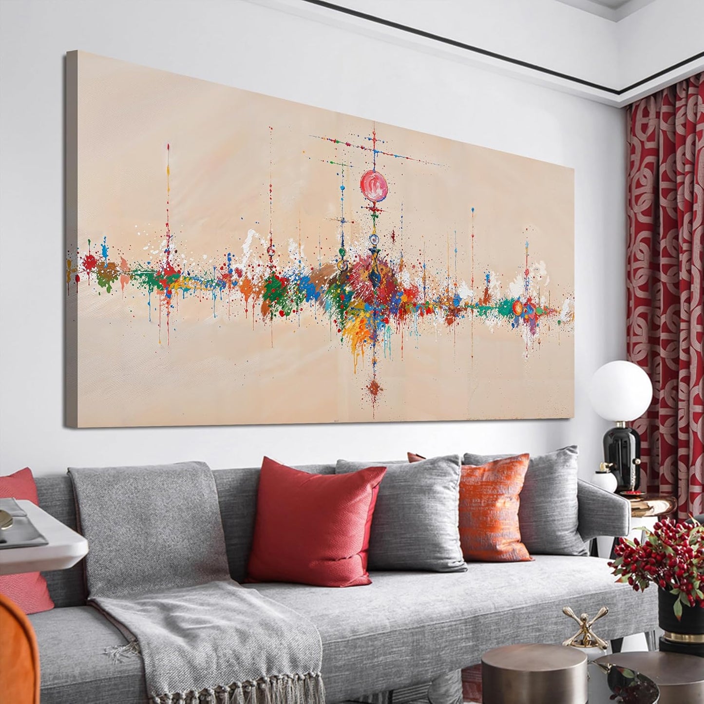 Canvas Wall Art Decor Oversized Wall Art Pictures for Living Room Artwork for Walls Large Abstract Colorful Wall Art Prints Abstract Canvas Art Wall Decor Bedroom Home Aesthetic Decor 29" X 58"