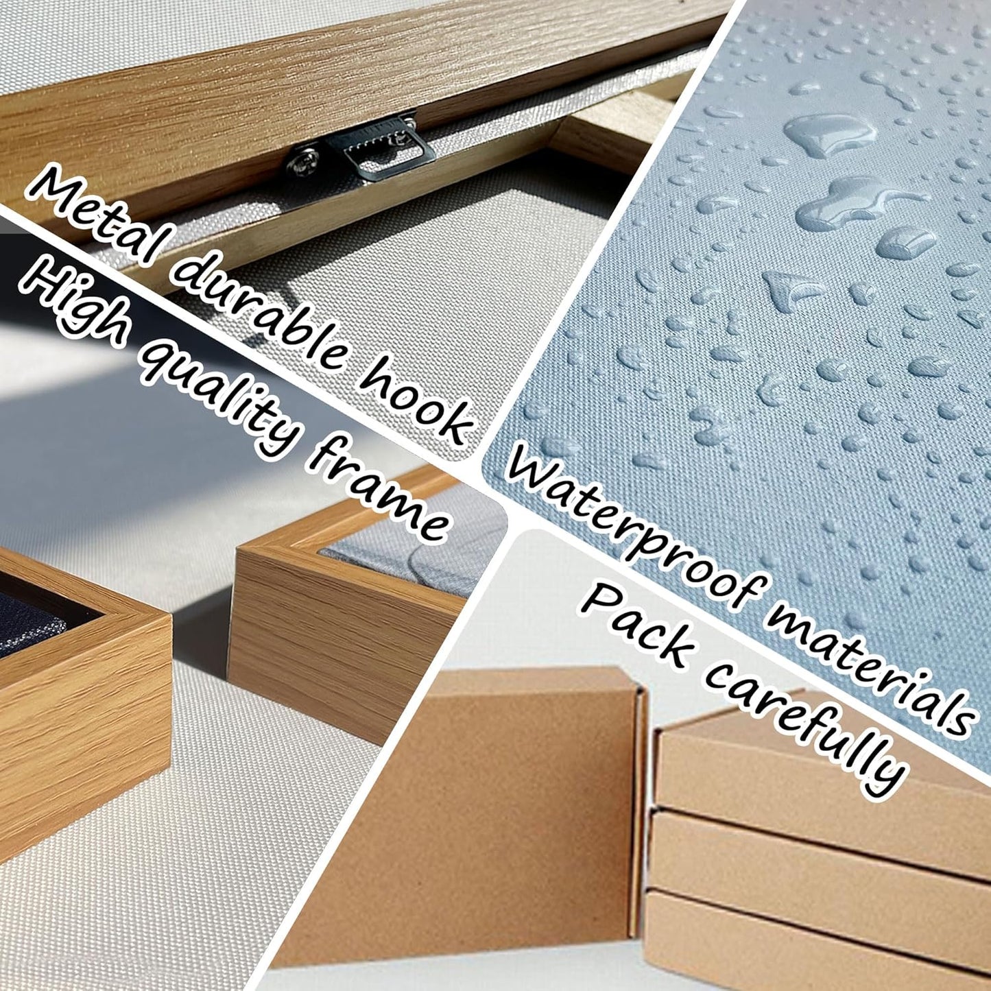 XLSJERST Large Landscape Wall Art - Blue Ocean Pink Flower Sailboat Mountain Tree Decor Orange Frame Artwork for Wall Large Picture for Living Room Bedroom Home Office Wall Decoration Size 24x48