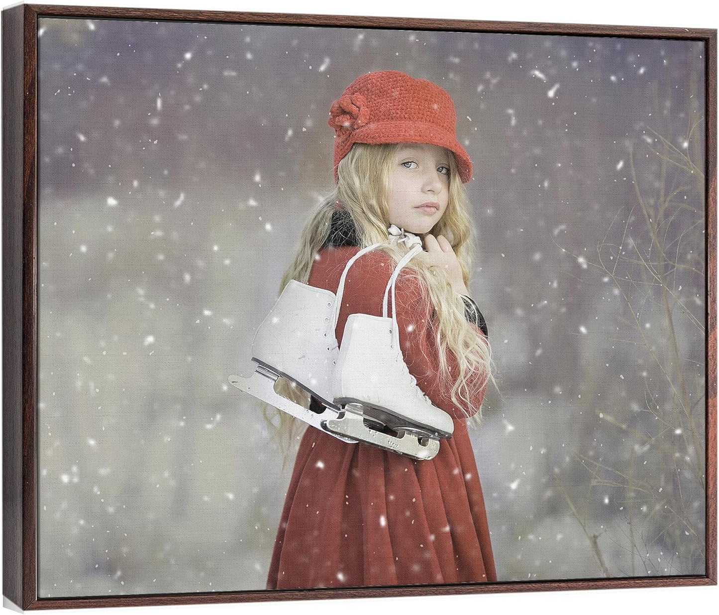 Personalized Custom Canvas Prints: Photo On Canvas (Dark Brown, 12x16) Transform Your Photos into Stunning Framed Wall Art Digitally Printed Photo To Canvas Ideal for Home Decor, Gifts Keepsakes.