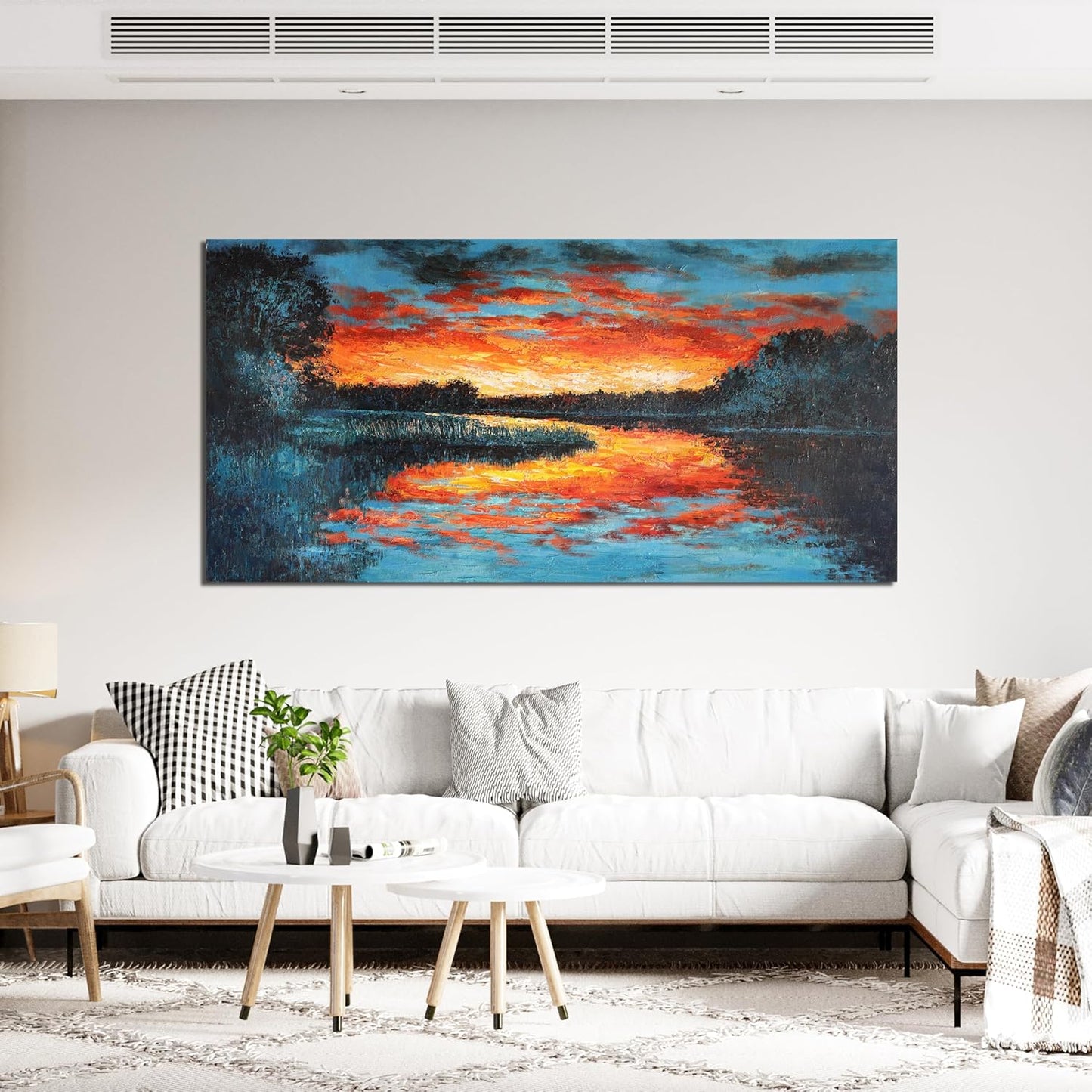 Canvas Wall Art for Living Room Artwork for Walls Nature Landscape Wall Art Decor Canvas Modern Art Wall Decor Sunset Forest Wall Art Decor Prints Art Work for Home Office Kitchen Wall Decor 20" X 40"