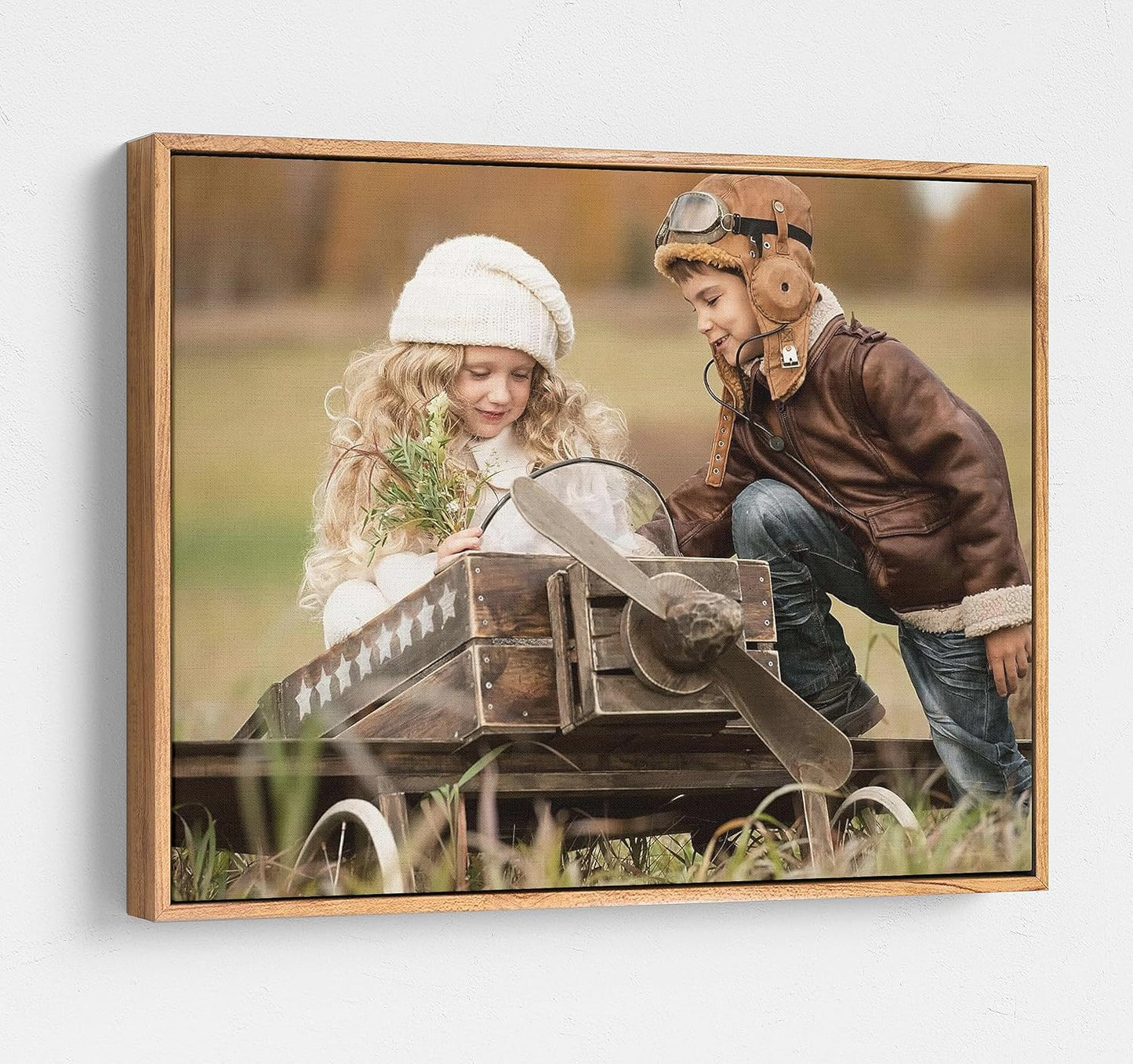 Personalized Custom Canvas Prints: Photo On Canvas (Light Brown, 8x10) Transform Your Photos into Stunning Framed Wall Art Digitally Printed Photo To Canvas Ideal for Home Decor, Gifts Keepsakes.