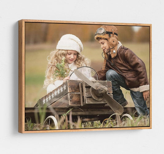Personalized Custom Canvas Prints: Photo On Canvas (Light Brown, 12x18) Transform Your Photos into Stunning Framed Wall Art Digitally Printed Photo To Canvas Ideal for Home Decor, Gifts Keepsakes.