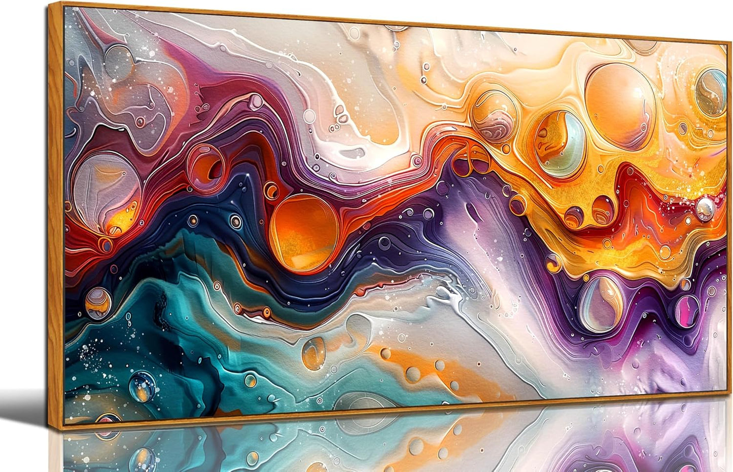 ZHAOSHOP Abstract Colorful Canvas Wall Art for Living Room - Modern Picture Wall Art for Office - Frames Wall Art for Bedroom Size 20" x 40"