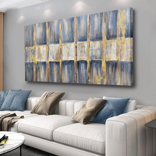 Belmrxne Large Abstract Canvas Wall Art White and Gold Wall Decor Personalized Canvas Painting Minimalist Artwork for Living Room Bedroom Dining Room Office Home Decor 30x60inch