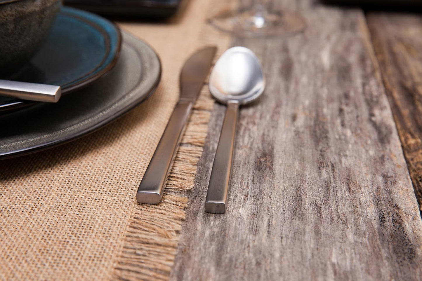 FORTESSA Arezzo 18/10 Stainless Steel Flatware, 5 Piece Place Setting With Knife, Forks and Spoons (Service For 1), Dishwasher Safe, Brushed Gold