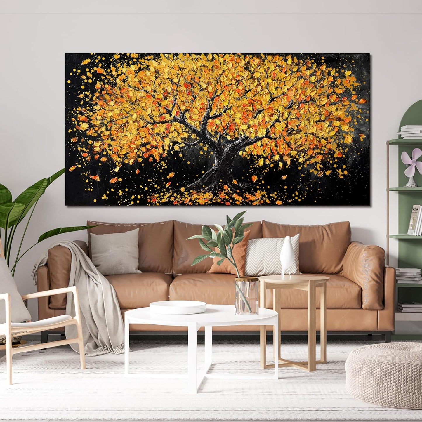 Canvas Wall Art Decor Wall Art Pictures for Living Room Artwork for Walls Black and Gold Wall Art Decor Tree of Life Wall Art Modern Wall Art Prints Art Work for Home Office Kitchen Wall Decor 24"X48"
