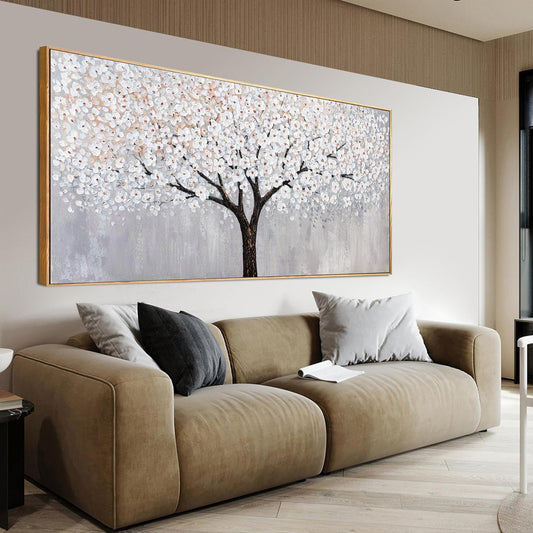 Canvas Wall Art Decor Artwork for Walls Framed Black and White Wall Art Prints Large Tree of Life Wall Art for Living Room Art Work for Wall Decor Bedroom Office Wall Decor 29"X58"