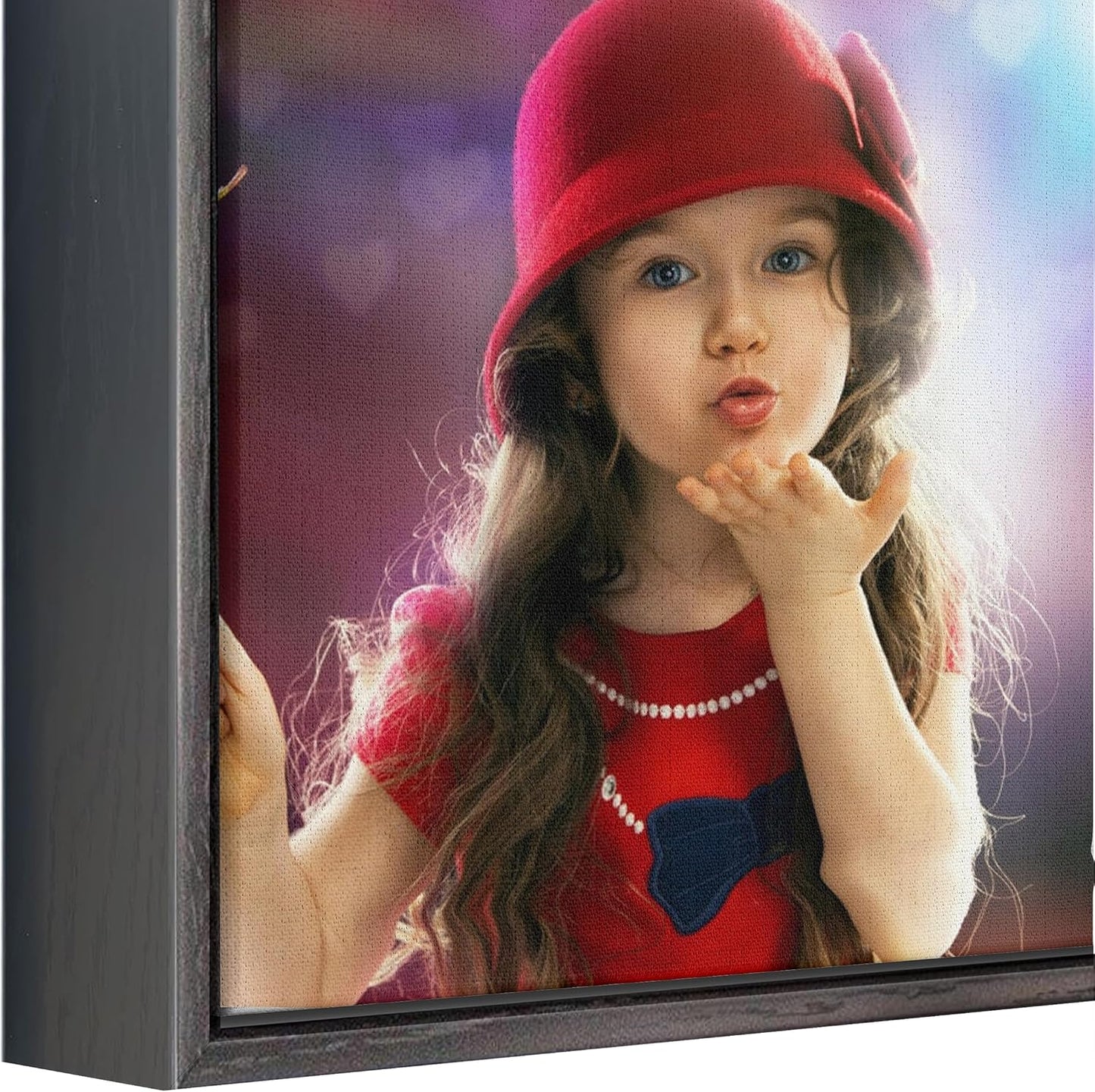 Personalized Custom Canvas Prints: Photo On Canvas (Black 18X24) Transform Your Photos into Stunning Framed Wall Art Digitally Printed Photo To Canvas Ideal for Home Decor, Gifts Keepsakes.