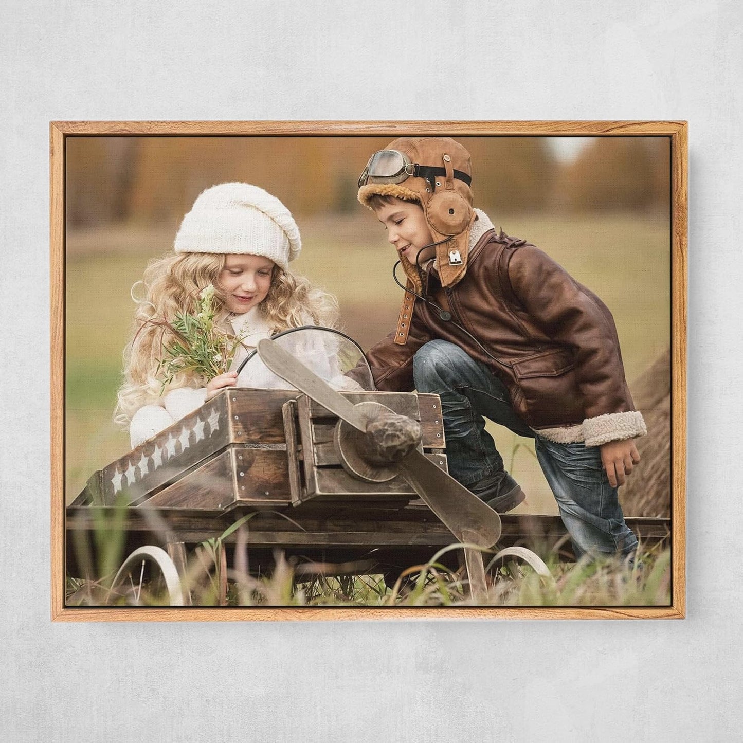Personalized Custom Canvas Prints: Photo On Canvas (Light Brown, 10x10) Transform Your Photos into Stunning Framed Wall Art Digitally Printed Photo To Canvas Ideal for Home Decor, Gifts Keepsakes.