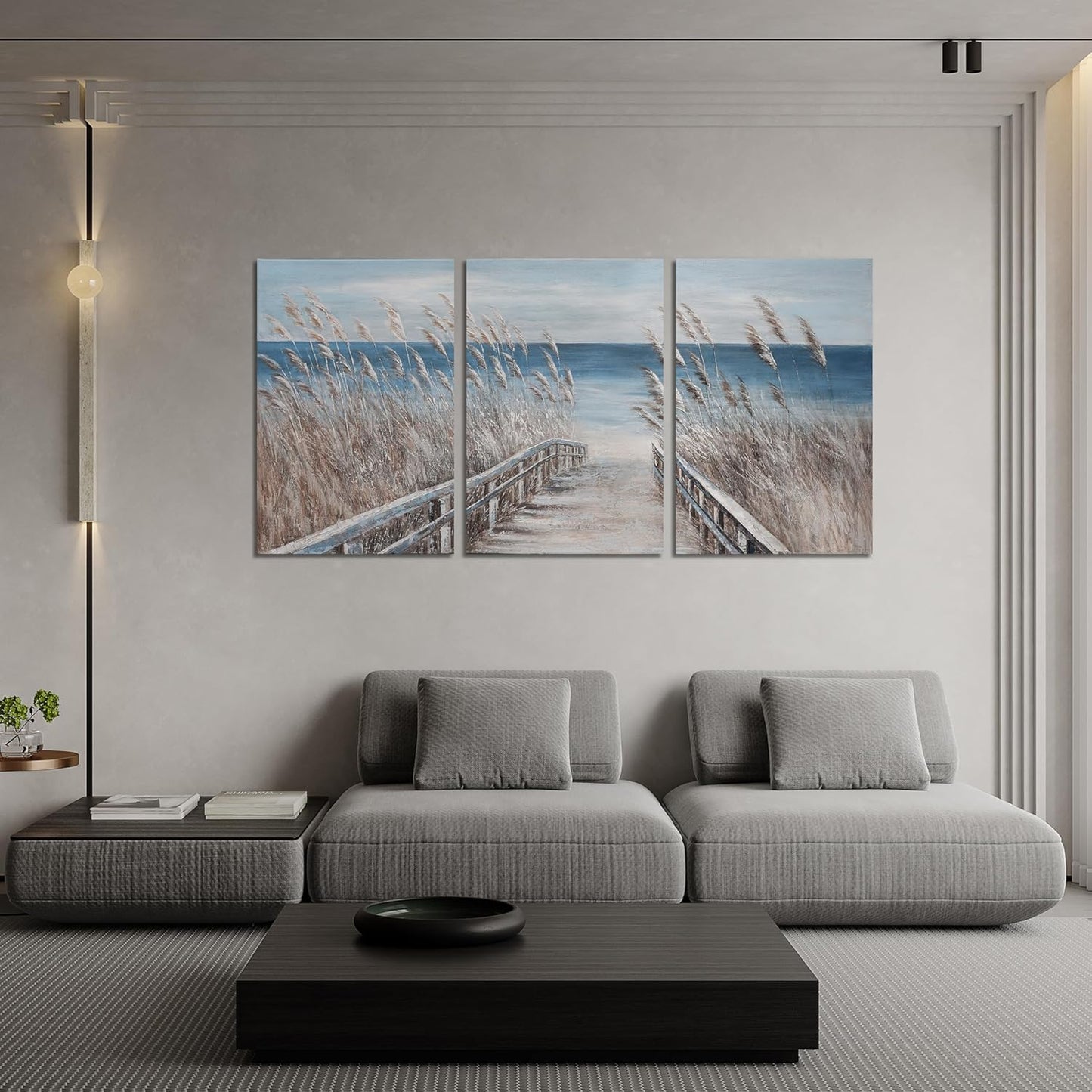 Canvas Wall Art Decor Large Wall Art Pictures for Living Room Beach Coastal Wall Art Decor Artwork for Walls Landscape Natural Wall Art Prints Art Work For Room Office Home Wall Decor 24" X 36" X 3pcs