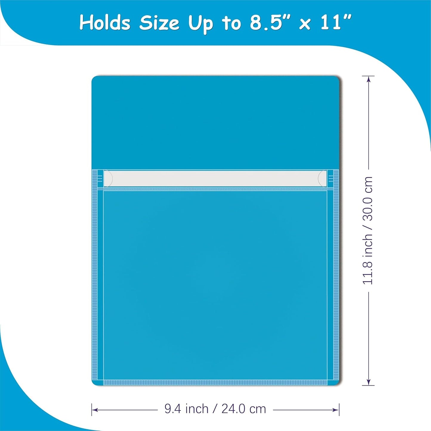 Magnetic Pocket 4 Pack – Self-Adhesive Magnetic Storage Pouch for Documents, Notes & Tools, Strong Magnet Backing for Fridge, Whiteboards, and Metal Surfaces (Assorted Colors 4Pcs)