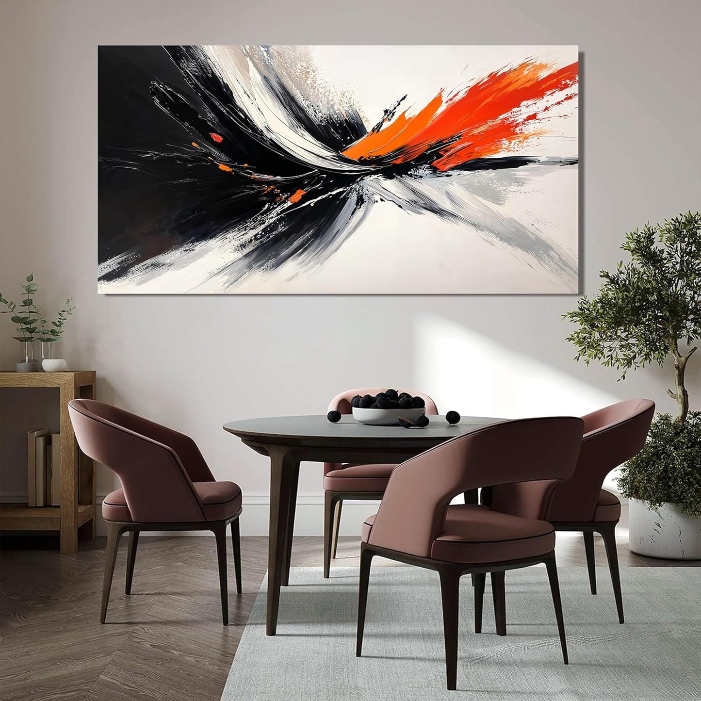 Canvas Abstract Wall Art Decor Black and White Wall Art Decorations Large Modern Wall Art Prints Abstract Canvas Art Wall Decor Wall Art Pictures for Living Room Artwork for Walls Home Room Decor 24"X48"
